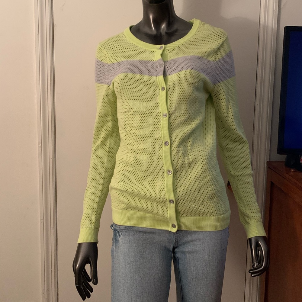 Greyand yellow cardigan